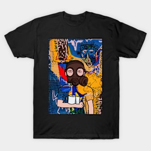 MaleMask NFT with BasicEye Color and FreakSkin Color - Street Art Background T-Shirt